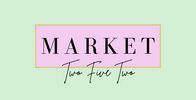 Logo with 'MARKET Two Five Two' text on a light green background